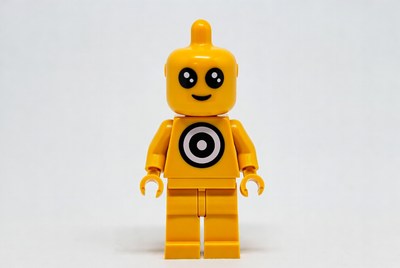 Yellow figure with target design on chest