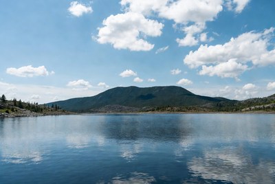 Calm water and mountain view