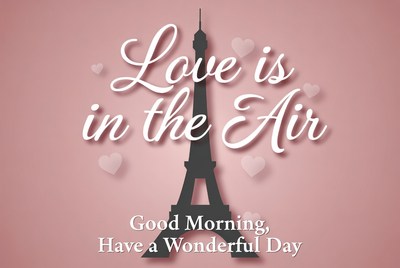 Love is in the air greeting card