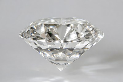 Shining diamond on a grey surface