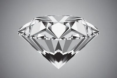Diamond shape on gray background