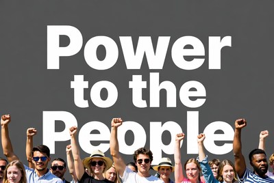 Marchers raise fists in support