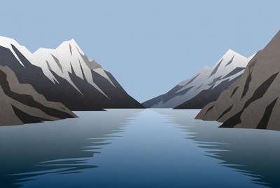 Mountain landscape with calm water