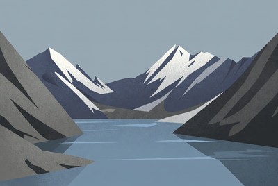 Mountain landscape with water