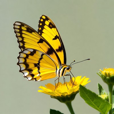 Butterfly resting on a flower