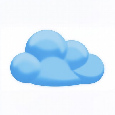 Blue cloud shape with smooth design
