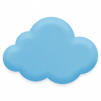 Blue cloud shaped object for kids
