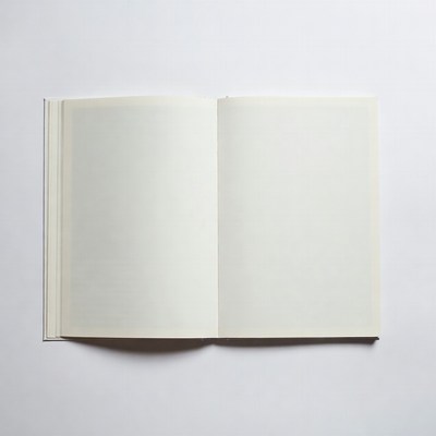 Blank pages in an empty book