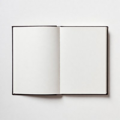 Blank pages in a notebook ready for use