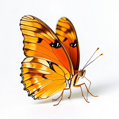 Butterfly on white background