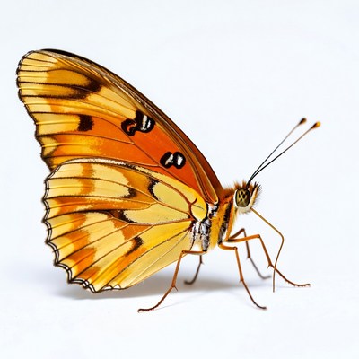 Butterfly on white background