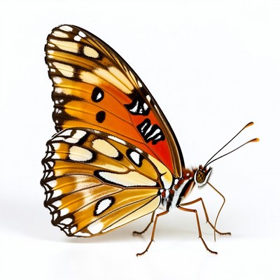 Butterfly on white background