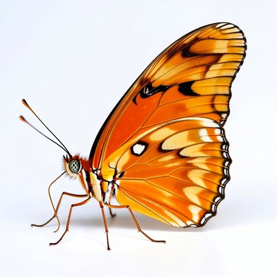 Bright orange butterfly on display