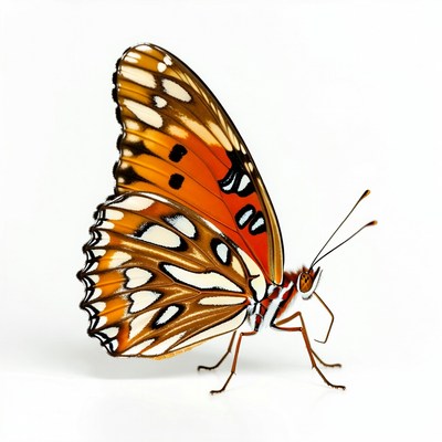 Butterfly on a white background