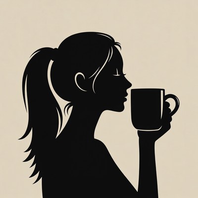 Woman enjoying a warm drink