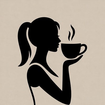 Woman holding cup of hot drink