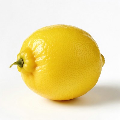 Fresh lemon on white background