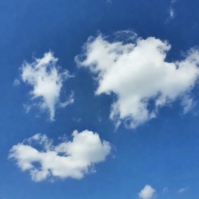 White clouds in blue sky