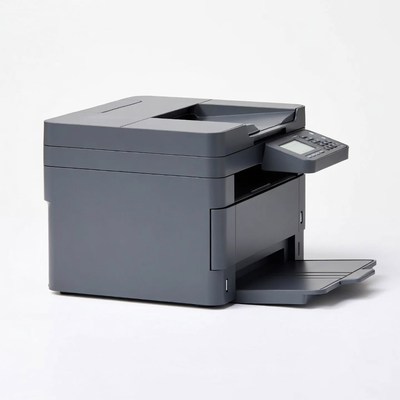 Printer on white background