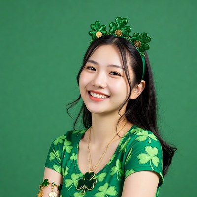 Celebrating st. patrick's day in green