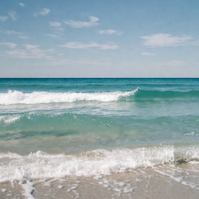 Ocean waves on a sunny day
