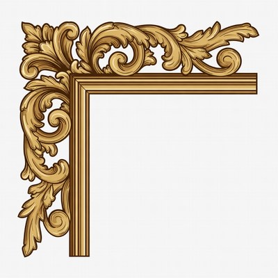Decorative golden frame design in vector format