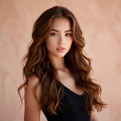 Young woman with long hair