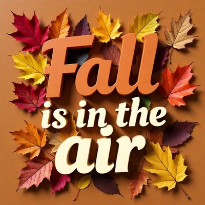 Fall is in the air with leaves