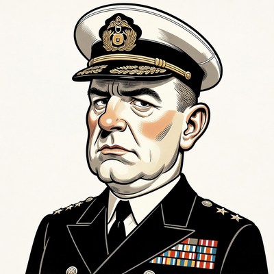 Naval officer in uniform portrait