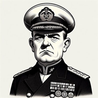 Naval officer in formal attire