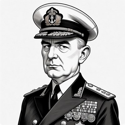 Naval officer with medals and rank insignia