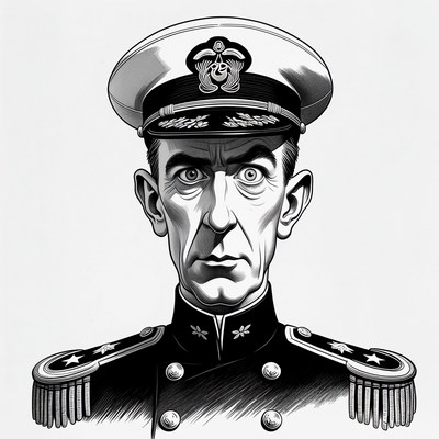 Portrait of a naval officer in uniform