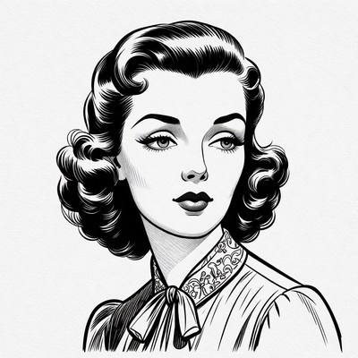 Vintage hairstyle with classic features