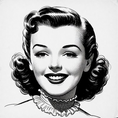 Smiling woman with curly hair