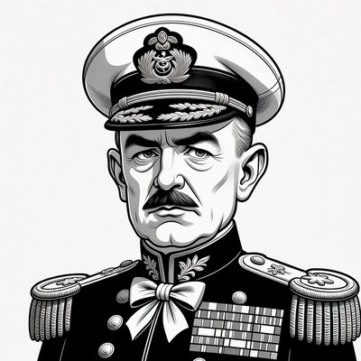 Portrait of military officer in uniform