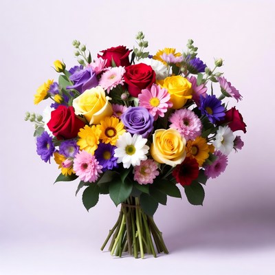 Vibrant flower bouquet on display