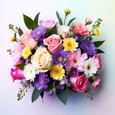 Colorful flower arrangement in a bouquet
