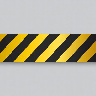 Caution tape on a gray surface