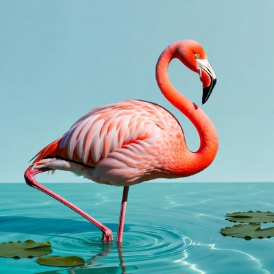 Flamingo standing in water