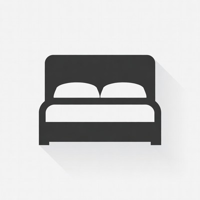 Bed design with two pillows for comfort