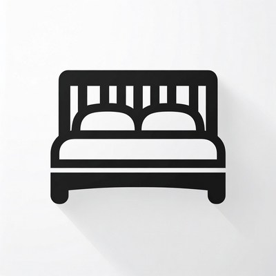 Simple bed design in black color