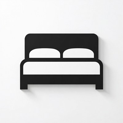 Black and white bed design for modern room