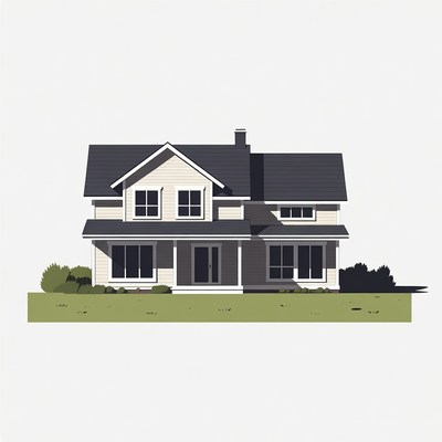 House design with front yard garden