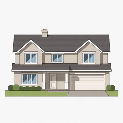 Exterior view of a suburban house