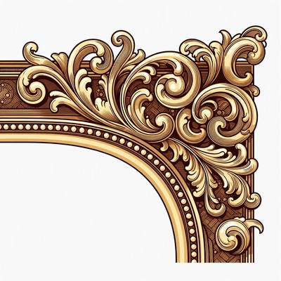 Ornate frame design with swirls