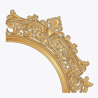 Ornate gold picture frame design