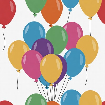 Colorful balloons in the air