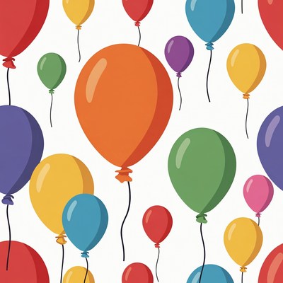 Colorful balloons fill the space with fun