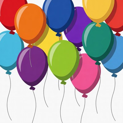 Colorful balloons in a bunch