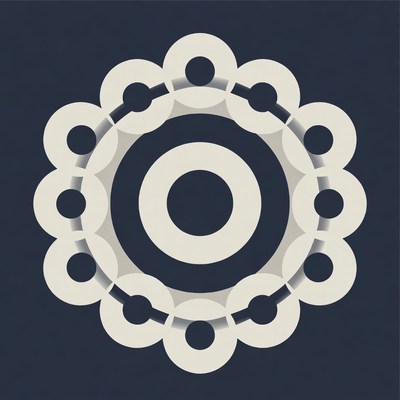 Circular design on dark background